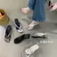 TT Mùa Hè 2026 Phong Cách Mới Mũi Vuông Da Lộn Flip-Flops Stiletto Gót Chân Flip-Flops Giày Sandal Nữ Gót Thấp
