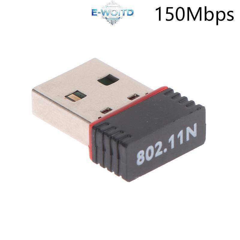 E-WOITD Mini USB Wifi Adapter 802.11n Ăng-ten 150Mbps USB Không Dây Thu Dongle Card Mạng Bên Ngoài Wi-Fi Cho Máy Tính Để Bàn Laptop E-WOITD