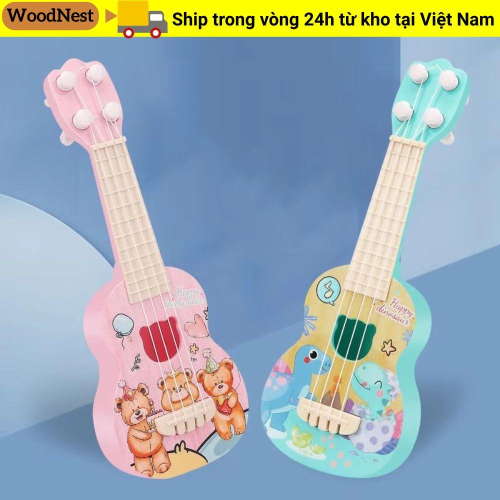 Đàn Ukulele Trẻ Em GỖ NHẤT, Đàn Guitar Mini Sáng Tạo Cho Bé, Người Mới Bắt Đầu Quà Tặng Nhạc Cụ Hoạt Hình