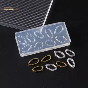 TRTR Nail Art Khuôn Silicon Mềm Không Đều Rỗng Viền Khuôn 3D Silicone DIY Thiết Kế Móng Tay Bản Mẫu Phụ Kiện Móng Tay Cho Salon VN