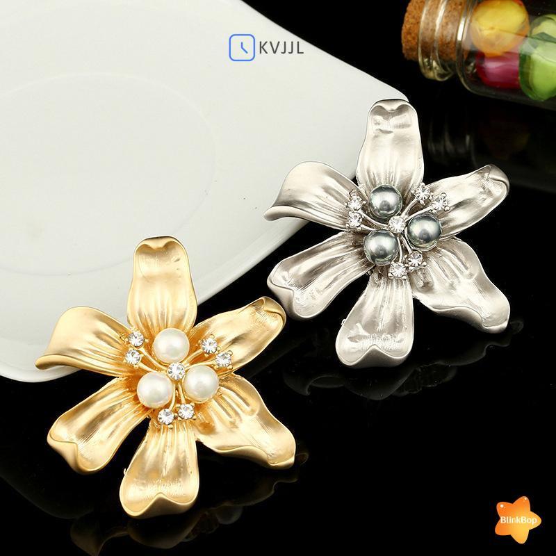 [KvJJL-t] Hoa hợp kim cổ điển với Trâm cài ngọc trai thời trang Retro Pin cho nữ dự tiệc Corsage Váy cưới Phụ kiện ngực mới
