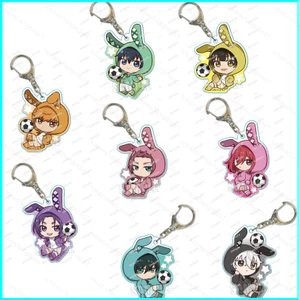 HK1 Xanh Khóa Móc Khóa Anime Móc Khóa Acrylic Dễ Thương Túi Mặt Dây Chuyền Tai Thỏ Dễ Thương Isagi Yoichi ITOSHIRIN Móc Chìa Khóa Quà Tặng