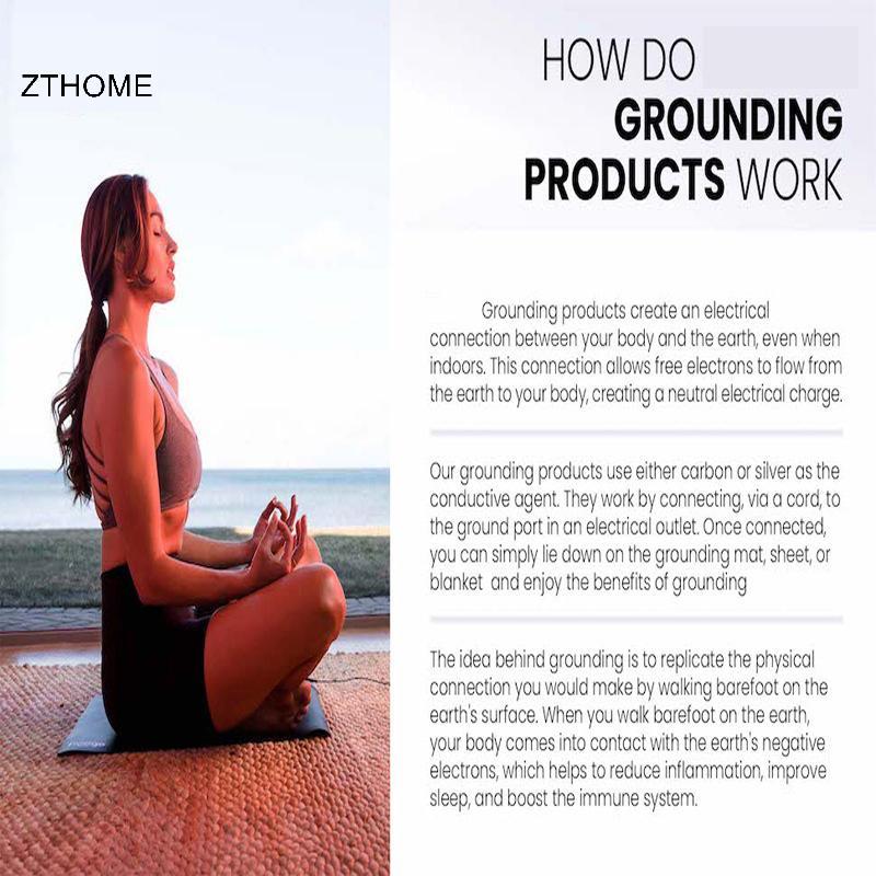 ZTHOME Grounding Mat cho giấc ngủ Giảm đau Năng lượng Viêm Cân bằng Sức khỏe Kết nối Trị liệu để nối đất Thảm dẫn điện HOT