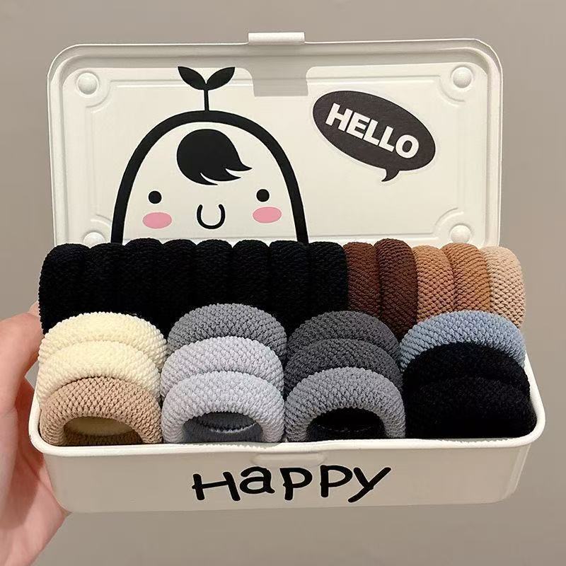 Mới Dày Dày Dày Độ Đàn Hồi Cao Dây Buộc Tóc Dây Cao Su Đầu Dây Buộc Tóc Bền Liền Mạch Dây Buộc Tóc PTWO