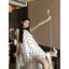 Đầm voan chấm bi nơ nữ mùa hè cao cấp siêu đẹp mắt kiểu Pháp Váy dây cổ tích siêu cổ tích