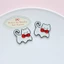 Set Charm Mũ Caro Đen Trắng Siêu Cute – Kitty Nơ Đỏ + Kẹo Ngọt + Tim Đen Xinh Xỉu Hot Trend