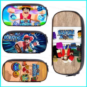 HK1 ROBLOX Blox Trái Cây Hoạt Hình anime Hộp Đựng Bút Sinh Viên Bảo Quản polyester Dung Tích Lớn Hộp Văn Phòng Phẩm KH1