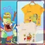 GC1 SpongeBob SquarePants anime tay ngắn áo thun Bikini Đáy NASA Áo thun GC1