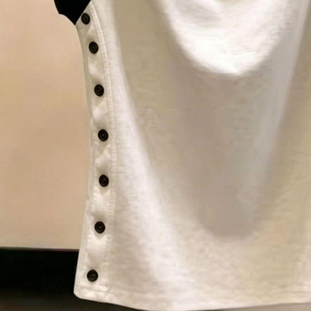 [Seckill trong thời gian có hạn] 92% Cotton Sản phẩm mới Vai chính hãng Phong cách Mỹ Màu sắc tương phản Áo thun ngắn tay nữ Mùa hè Phong cách mới Thời trang Khâu da thịt