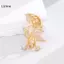LUImo Vintage Đi Bộ Du Pin Động Vật Trâm Có Ô Cho Nữ Unisex Trang Sức Thời Trang Mặc Hàng Ngày SBS