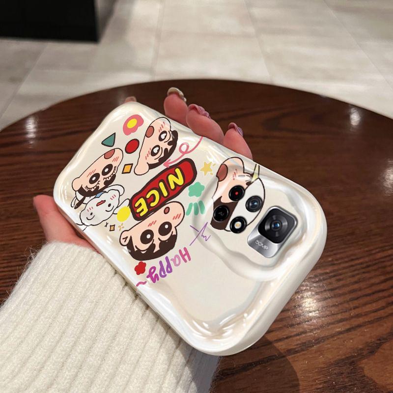 Vỏ silicon hoạt hình cho Redmi Note 11 11S 12 Pro 4G 3D Phụ kiện hoạt hình TPU mềm Crayon Shin chan Vỏ điện thoại