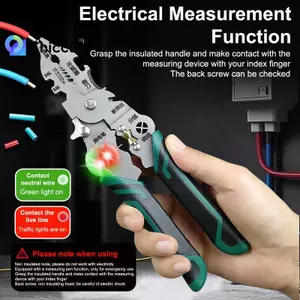 Kìm kéo dây có thể gập lại 10in1 Kéo thợ điện với công cụ cáp kéo đo điện cho dây đẹp