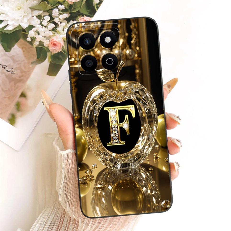 Ốp Điện Thoại Có Họa Tiết Chữ Cái Ban Đầu Dành Cho Honor 200 Smart Honor X7C 4G 5G Vỏ Silicon Lỏng Mềm Chống Sốc