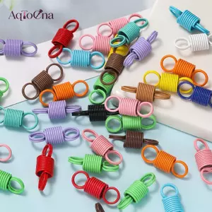 AqToCna 50 Chiếc Cuộn Dây Lò Xo Kẹp Dây Uốn Đầu Mũ Dây Kết Nối Cho Trang Sức Vòng Tay Làm Phụ Kiện DIY AqToCna