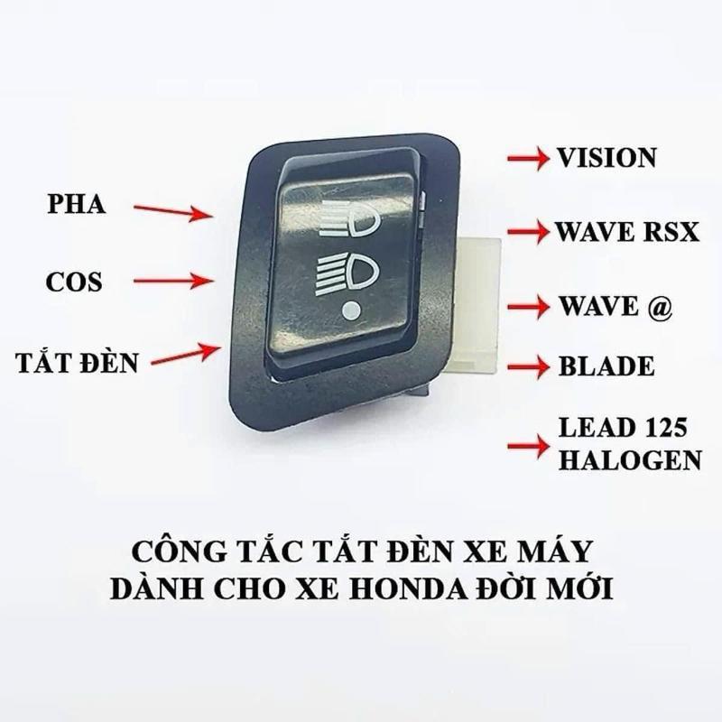 Công tắc đèn xe máy 3 chế độ pha-cos-tắt đèn xe wave A,rs,110,rsx-futrure-vision