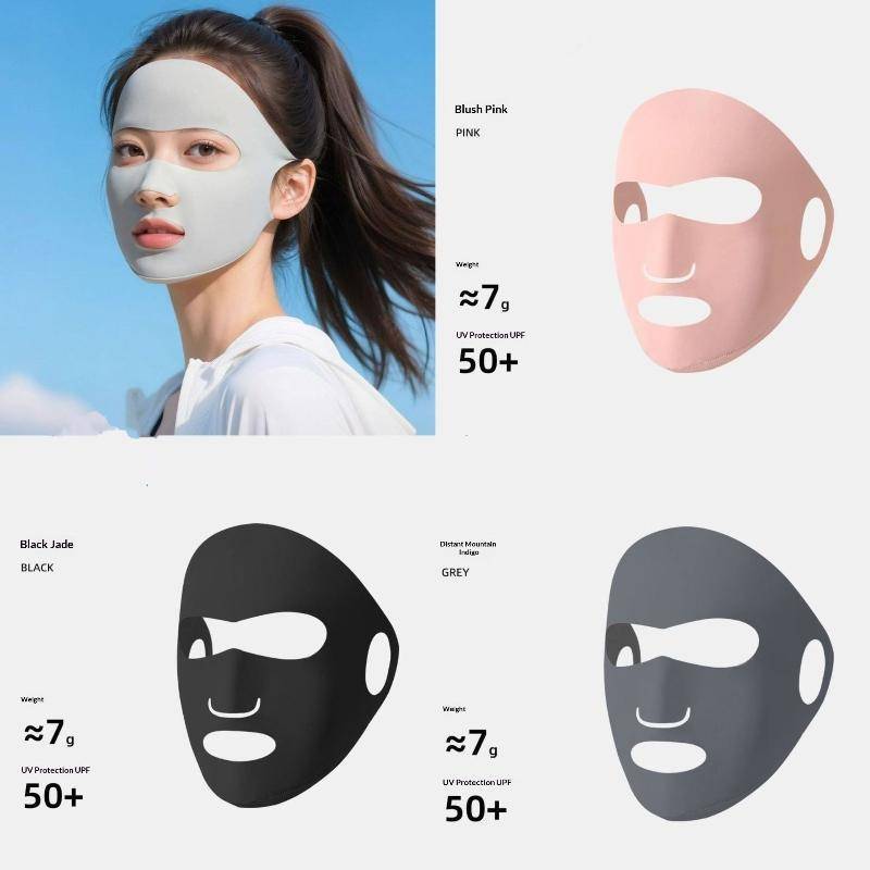 HFSHY Thin Ice Silk Mặt nạ thoáng khí có thể điều chỉnh Khăn chống nắng UV để chạy bộ ngoài trời Đi bộ đường dài Du lịch VN