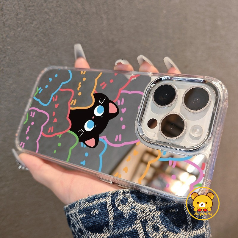 Ốp Điện Thoại Gương Chó Mèo Dễ Thương Cho Honor X9D X8D X7D X6D X6C X5C Plus 600 Lite 500 400 Smart Pro Win RT Power2 X80i X70 Magic 8 Pro Vỏ Không Khí Hoạt Hình Ngộ nghĩnh Puppy Ốp Lưng