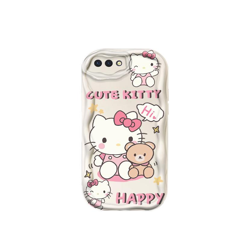 Thích hợp cho OPPO A3S A12E A1K AX5 Realme C2 Bảo vệ 3D TPU mềm Kitty Rilakkuma Vỏ điện thoại chống sốc