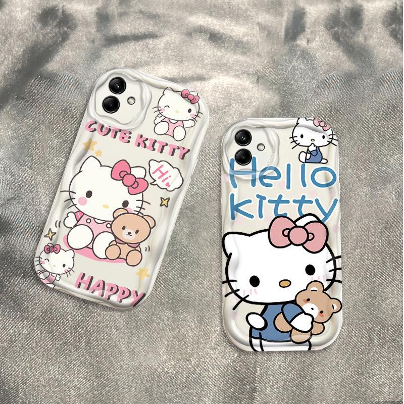 Thích Hợp Cho Samsung A04 A05 A06 4G 5G A07 3D Thẩm Mỹ Mềm TPU Kitty Rilakkuma Ốp Điện Thoại Chống Sốc