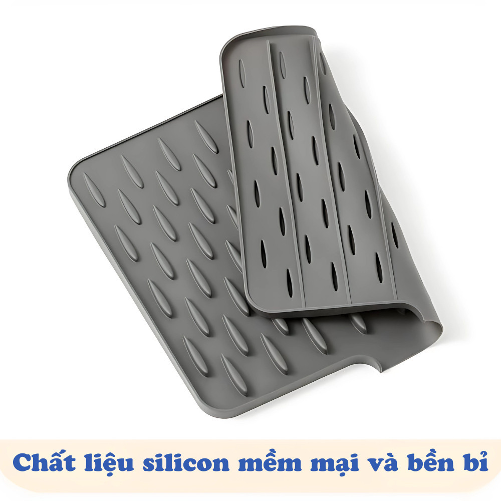 Thảm Silicone Úp Chén Đĩa HomeMate Ráo Nước Nhanh – Miếng Lót Nồi Chịu Nhiệt Chống Trượt Đa Năng