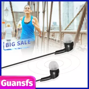 Guansfs Tai nghe nhét tai có dây màu đen Akozon Akozon dành cho điện thoại thông minh PC Máy tính xách tay Máy tính bảng