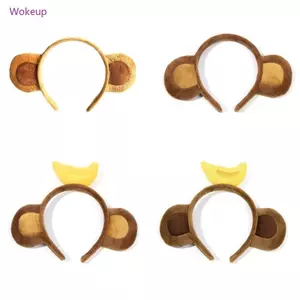 Woke Sang Trọng Tai Khỉ Băng Đô Quấn Tóc Hoạt Hình Chuối Đầu Ngộ nghĩnh Phụ Kiện Tóc