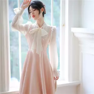 Trà Pháp Break Đầm Hoa Chuông Đẹp, Retro Lãng Mạn Cao Cấp Cảm Giác, Mỏng Hơn Nhìn Tính Khí Nhẹ Nhàng Đầm Nữ