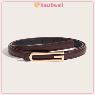 [COD] Thắt lưng khóa trượt kim loại NETDWELL, Thắt lưng da nam mỏng, Thiết kế sang trọng đa năng Dây thắt lưng hợp thời trang