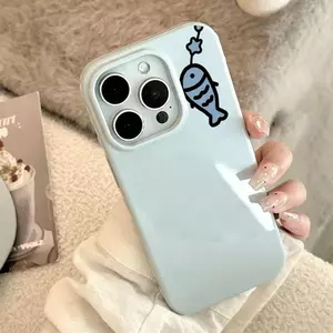 Cá nhỏ trang trí Ứng dụng iPhone1617/1514 Jelly trường hợp điện thoại13/12 dễ thương11xr