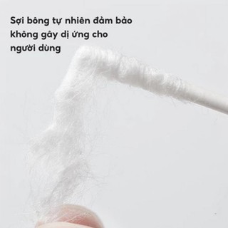 Hộp 200/400 Tăm Bông Ngoáy Tai Hai Đầu Tiện Lợi, Bông Tăm Cho Bé Sơ Sinh Thiết Kế Đa Chức Năng