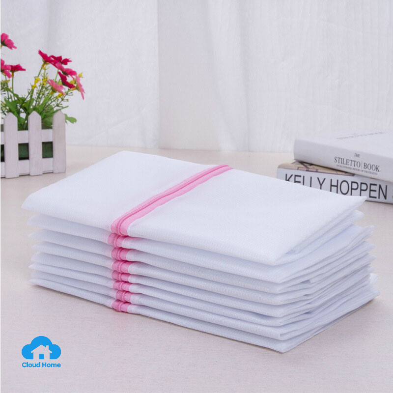 Bộ túi giặt bằng polyester lưới mịn dày dặn, túi đựng đồ lót và áo ngực.