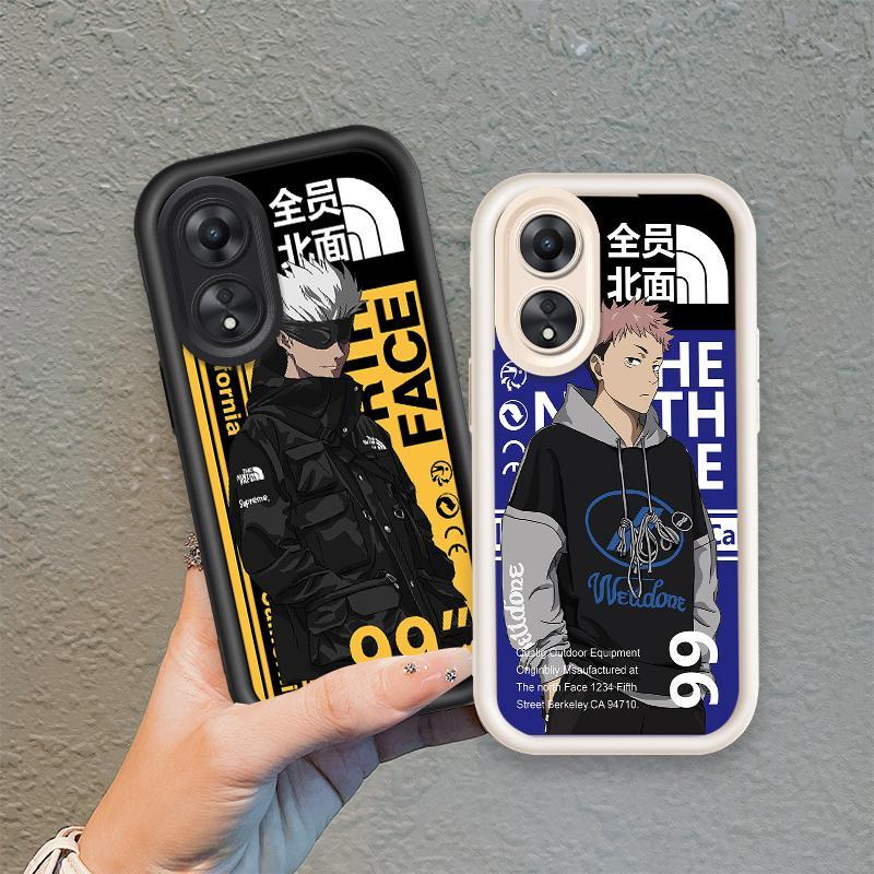 Ốp Lưng Cho OPPO A17 A17K A18 A38 A58 A60 4G Phim Hoạt Hình Silicon Mềm Đáng Yêu Ốp lưng TPU Jujutsu Kaisen Anime Mắt Thiên Thần Chống Sốc Ốp Lưng