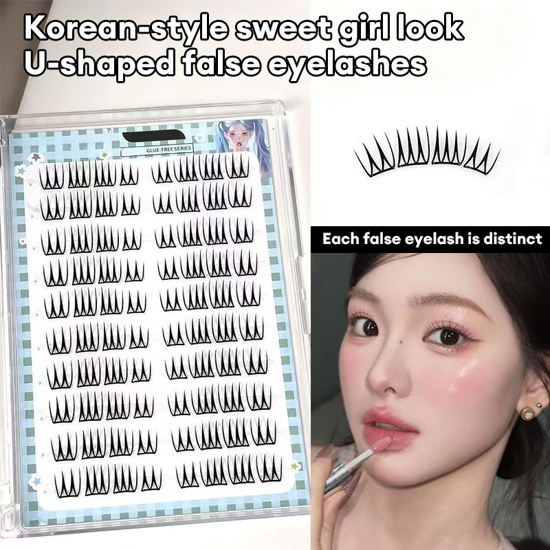 【Roshy】kiểu Hàn Quốc hình chữ U tự nhiên Mi giả không keo mô phỏng mi thật.
