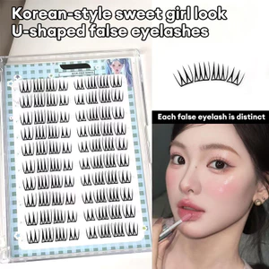 【Roshy】kiểu Hàn Quốc hình chữ U tự nhiên Mi giả không keo mô phỏng mi thật.