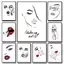 Fashion Beauty Sexy Quotes Nordic Lashes Red Lips Canvas Painting Art Home Wall Decor Canvas Poster