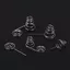 EDIWANY 10 CÁI Pin Lò xo dây NIckel, Phụ kiện DIY Pin dây Niken Cuộn dây tích cực và âm, Cuộn dây âm Cuộn dây tích cực bền Pin Liên hệ lò xo