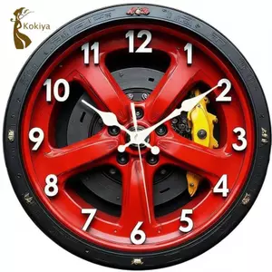 Đồng hồ treo tường bánh xe ô tô dễ thương Chuyển động im lặng Giọng trang trí cho người đàn ông Hang Trang trí nhà để xe tại nhà
