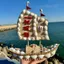 Shell Ship Địa Trung Hải Thuyền buồm Mô hình Đồ trang trí Thuyền buồm mịn Quà tặng Đồ thủ công nổi bật Lưu niệm du lịch 0424
