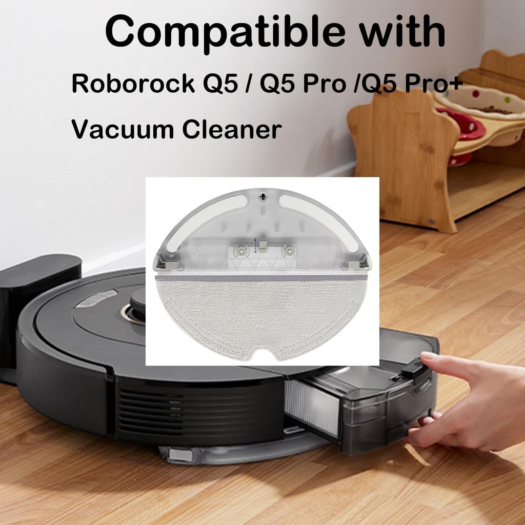Bình nước thay thế (1 bình + 1 cây lau nhà) cho máy hút bụi Roborock Q5 / Q5 Pro / Q5 Max