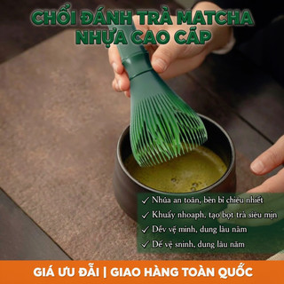 Matcha Whisk Nhựa ABS Máy Đánh Trà Frother Bền Dễ Dàng Làm Sạch Trà Xanh Bộ Dụng Cụ Cà Phê