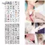 AqToCna - 30 tờ hình xăm tạm thời họa tiết 3D hoa bướm và tiếng Anh, kích thước nhỏ cho cánh tay, vai và cổ tay
