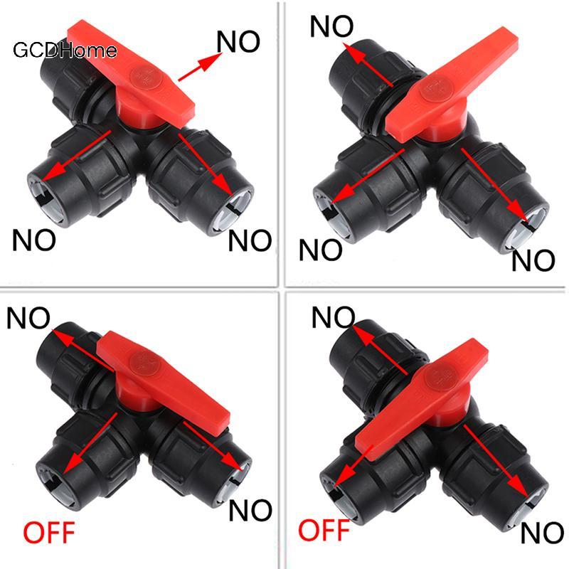 GCDHome PE Van kết nối nhanh ba chiều Van nhựa Van loại chữ T HOT