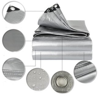 Bạt PE chống thấm nước hạng nặng Chống tia cực tím Vỏ ngoài trời Grommet Gia cố