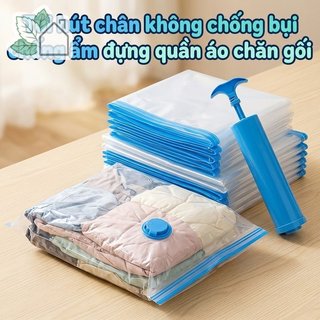 Túi Bảo Quản Chân Không Quần Áo Chăn Chăn Tiết Kiệm Không Gian Trong Suốt Chống Rò Rỉ Tủ Quần Áo Du Lịch