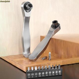 Bộ tuốc nơ vít HOMELYHUB, Bộ cờ lê Ratchet Mini 72 răng, Dụng cụ cầm tay hai chiều thực tế có thể xoay nhanh cho các không gian bị giới hạn