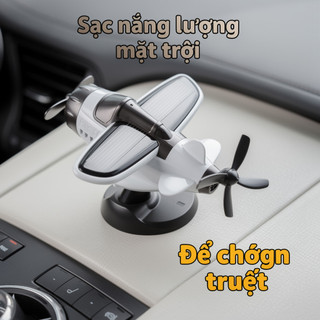 Trang trí máy bay ô tô chạy bằng năng lượng mặt trời ABS Cánh quạt xoay Trang trí bảng điều khiển Im lặng Nhãn dán 3M