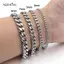 AqToCna Vòng Tay Dây Xích Steel Classic, Thép Không Gỉ, Kích thước 3/5/7/9 mm - Quà Tặng Thời Trang