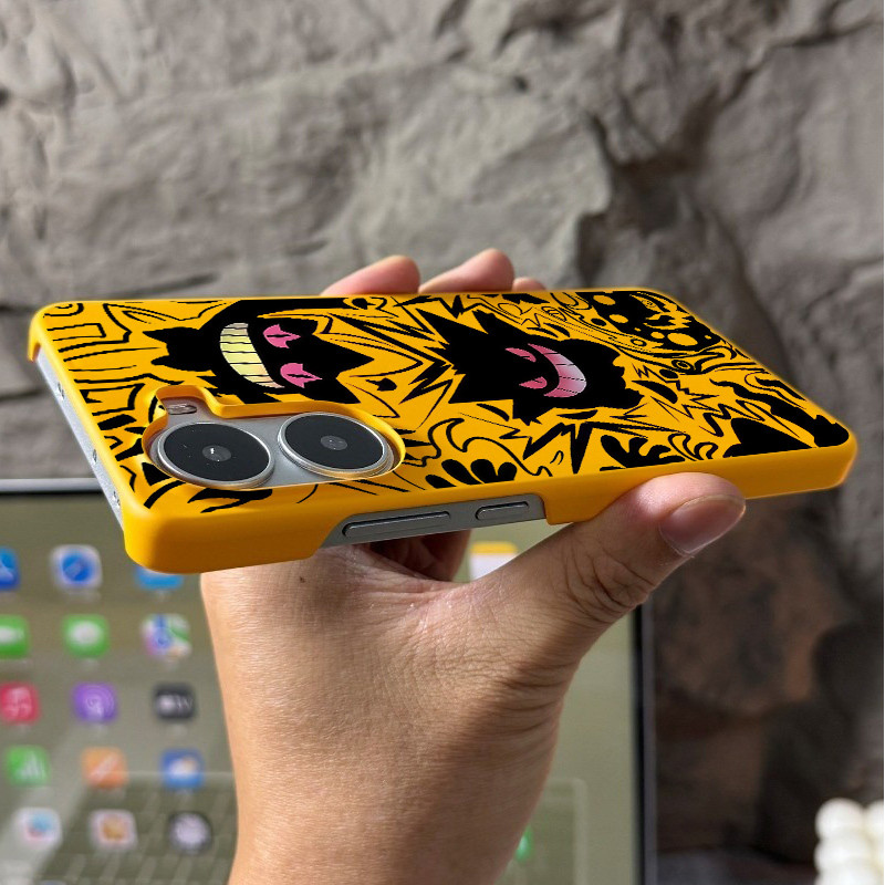 Ốp Điện Thoại Cứng Micro Frosted Gengar Cho Redmi Turbo 5 Max Turbo 4 Pro POCO X8 Pro X7 X6 F8 F7 M8 Xiaomi 15T 14T 13T / Vỏ Redmi Chống Sốc / Vỏ POCO / Vỏ Xiaomi