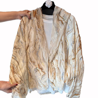 Khăn Choàng Nữ Mùa Hè Mỏng, Phong Cách Dân Tộc từ Lanh Cotton, Thích Hợp Đi Biển và Chống Nắng