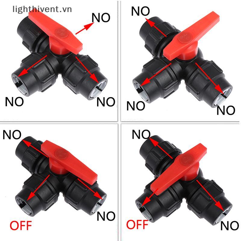 [lighthivent] Van kết nối nhanh ba chiều PE Van nhựa Van loại chữ T (VN)